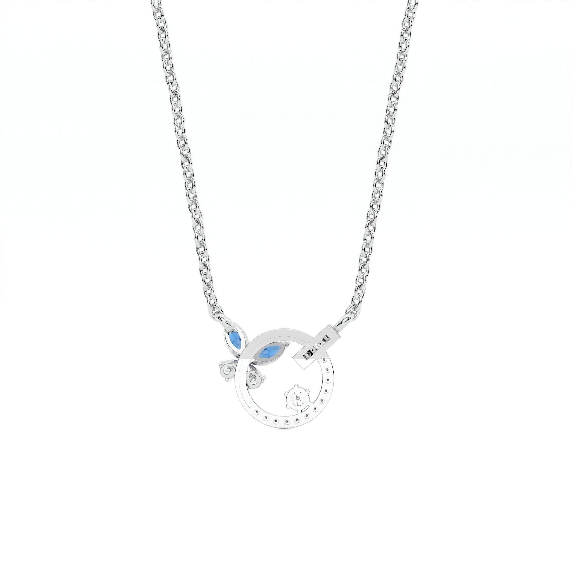 925 sterling silver Blue Butterfly Necklaces for women India
