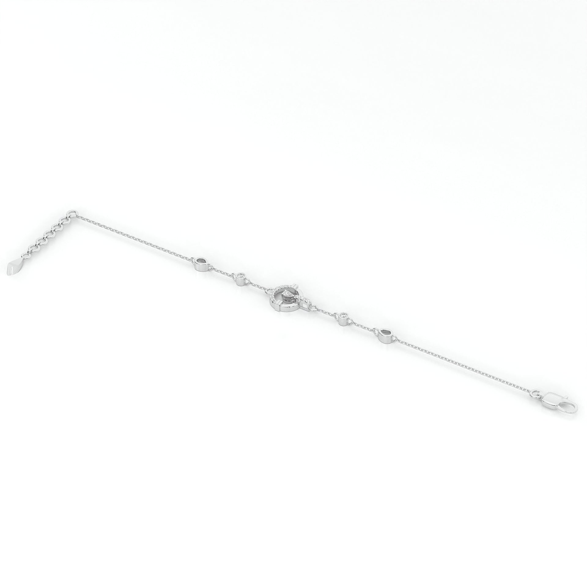 925 sterling silver Dancing Diamond Bracelets