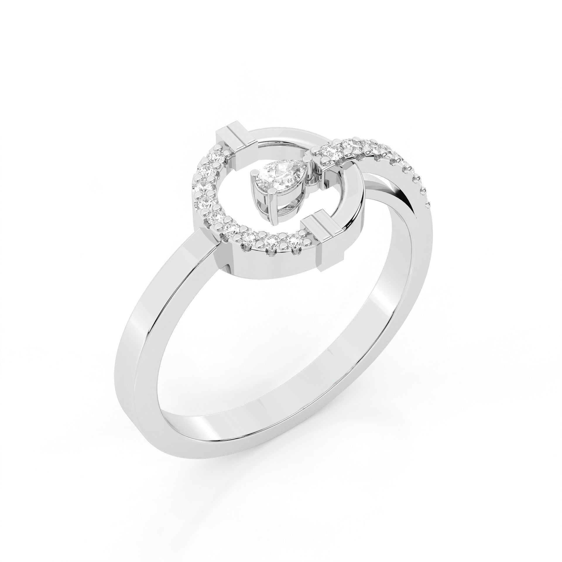 925 sterling silver Dancing Diamond Rings