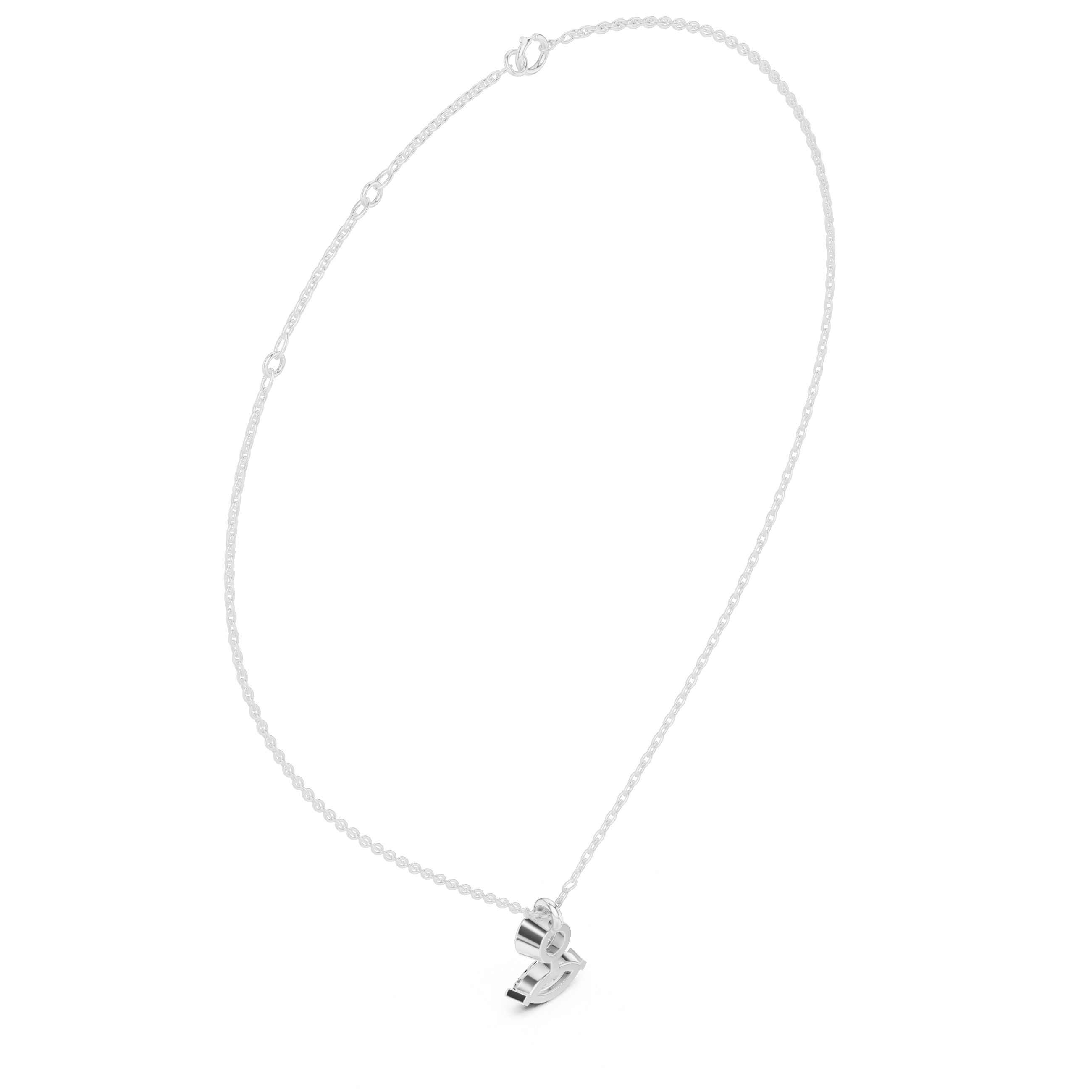 Round and marquise duo diamond pendant necklace