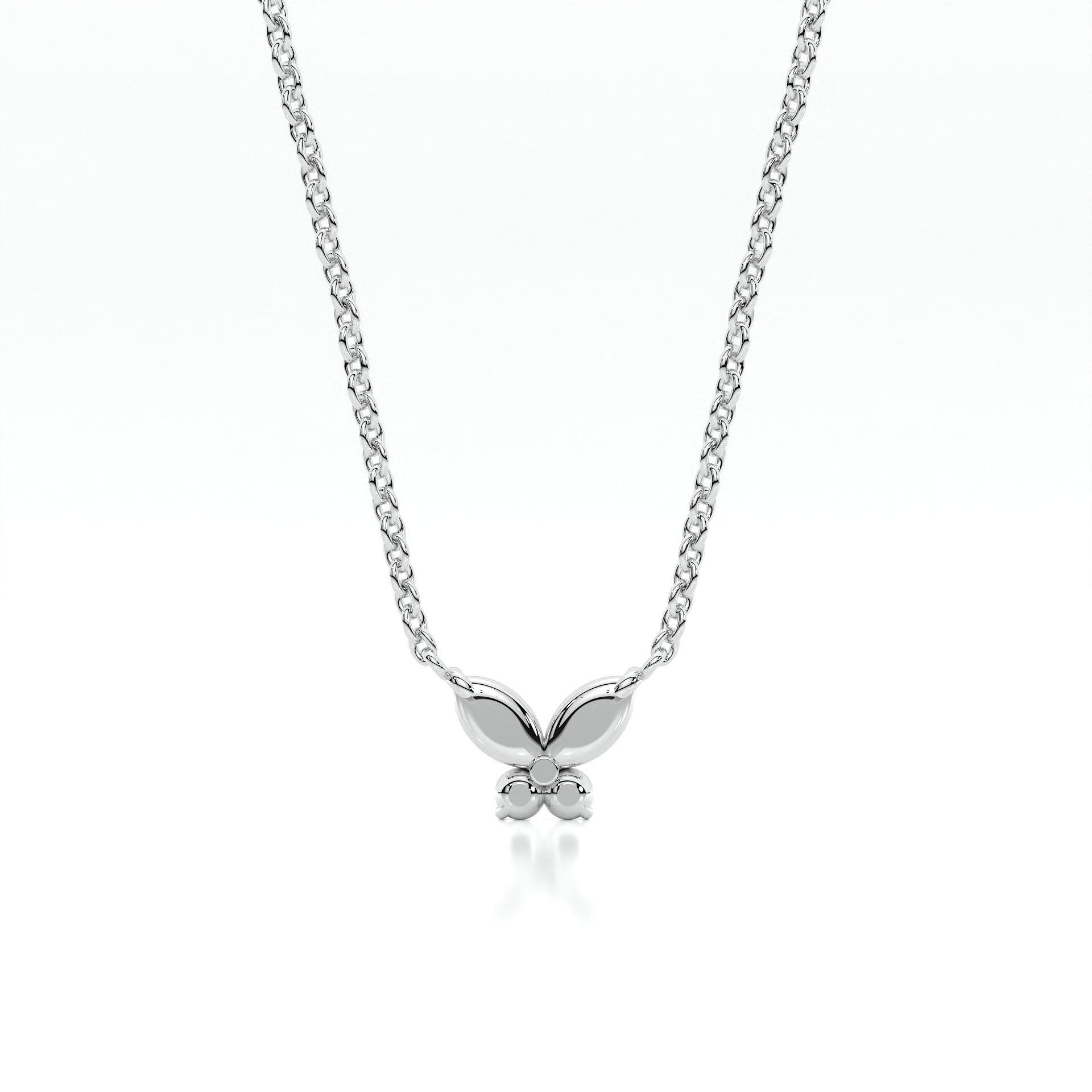 925 sterling Butterfly Diamond Necklaces