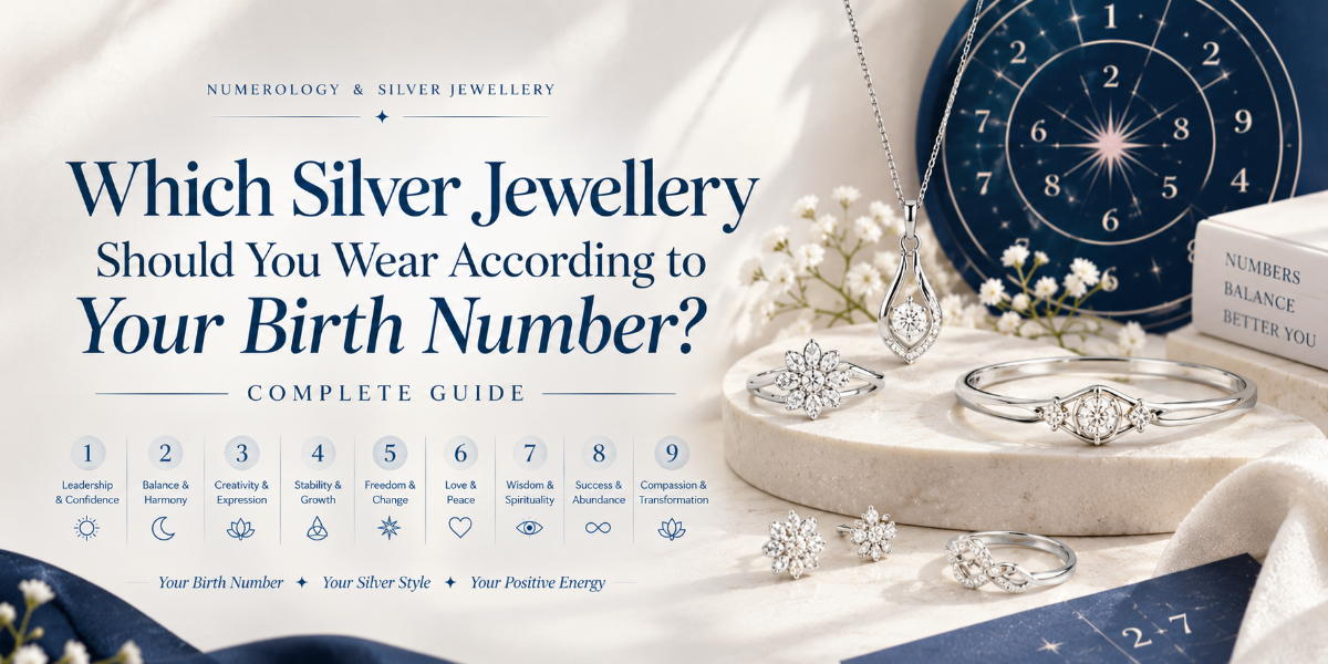 925 sterling silver jewellery with a numerology wheel and birth numbers 1–9.