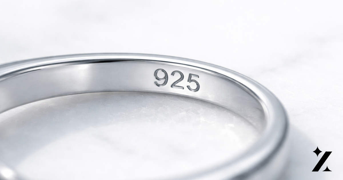 925 BIS hallmark stamp on sterling silver ring — ZIXY certified jewellery