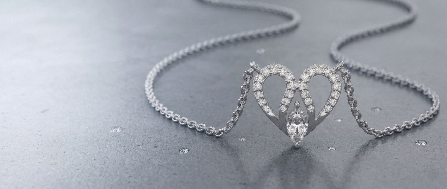 925 sterling silver heart pendant necklace India