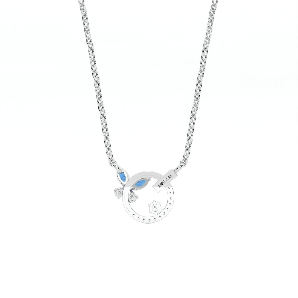 925 sterling silver Blue Butterfly Necklaces for women India
