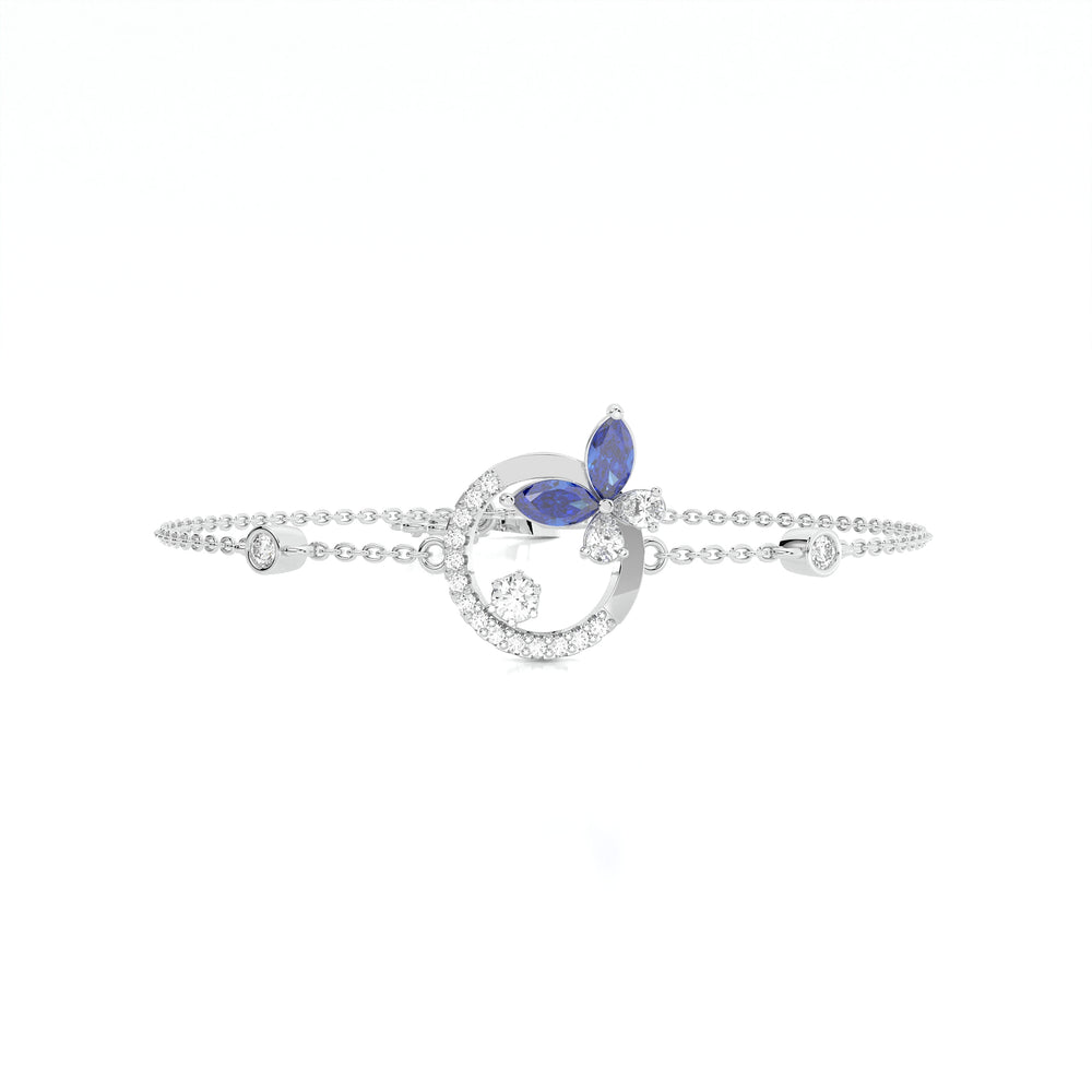 925 sterling silver blue butterfly bracelets for women India