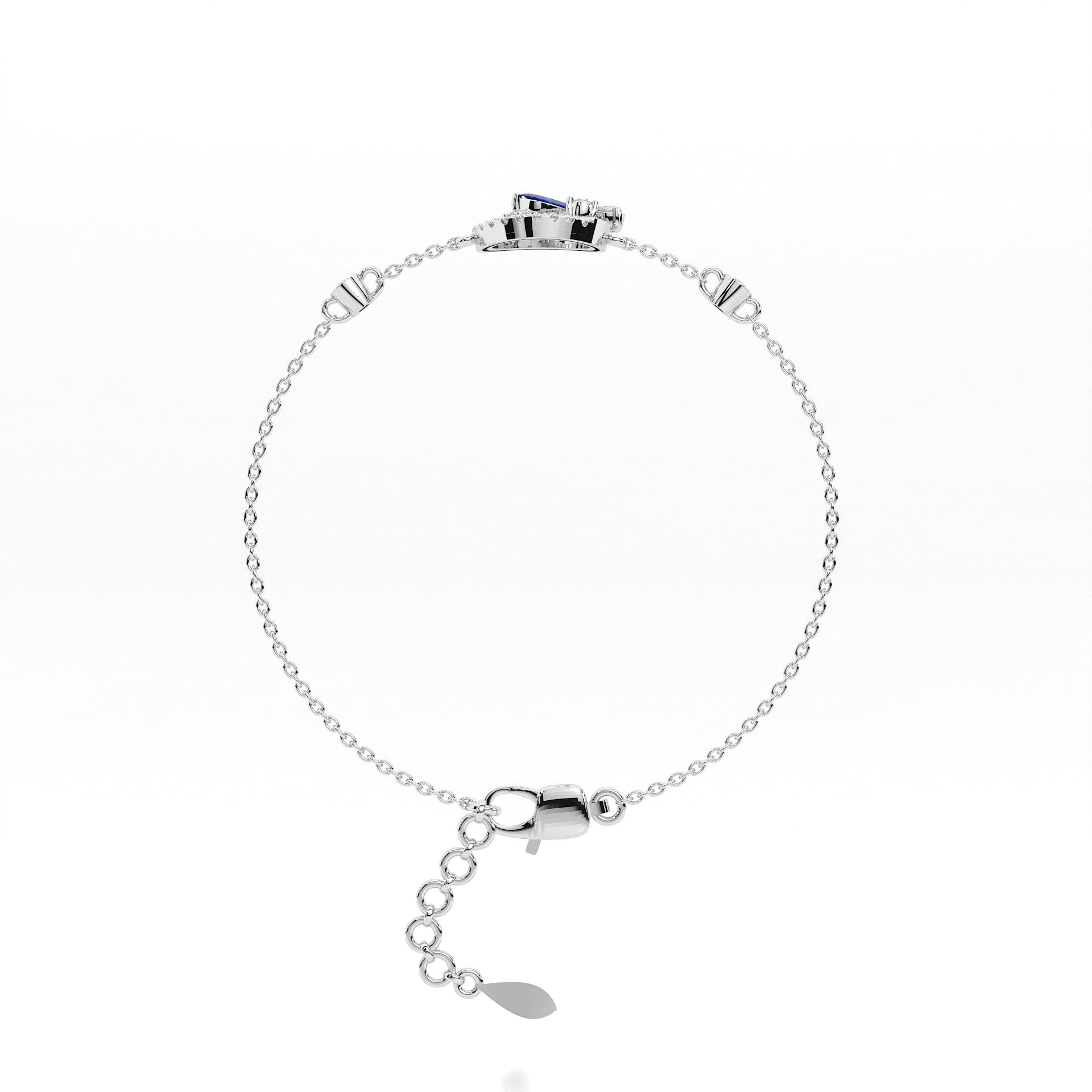 925 sterling silver blue butterfly bracelets for women India