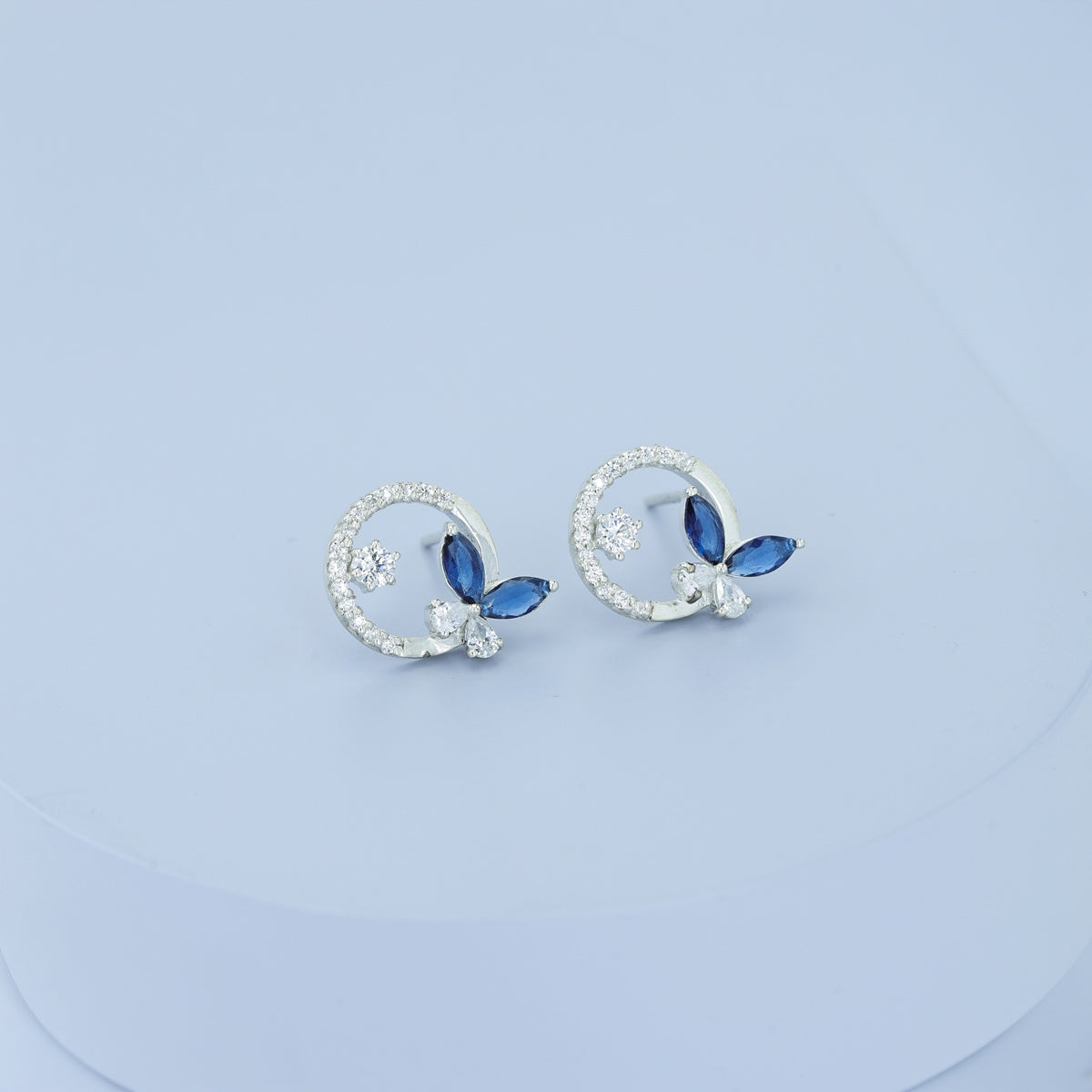925 sterling silver blue butterfly earrings for women India