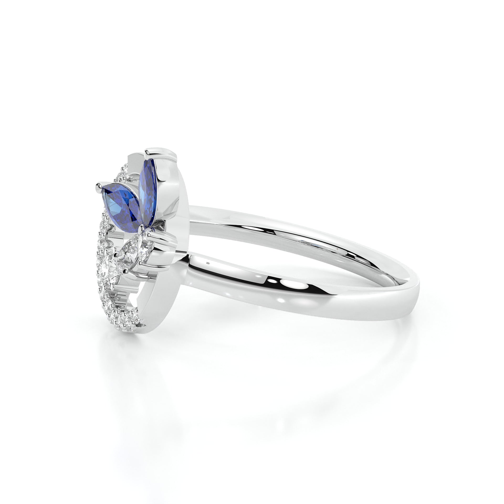 925 sterling silver Blue Butterfly Rings for women India