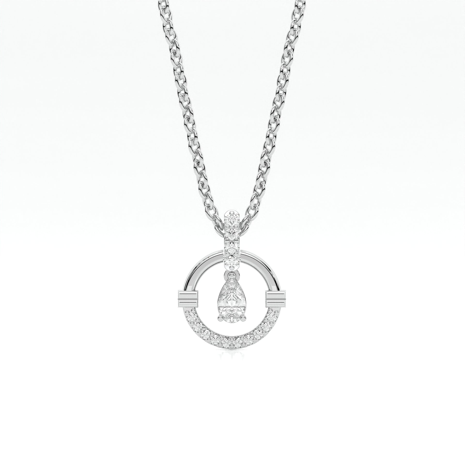 925 sterling silver Dancing Diamond Necklaces