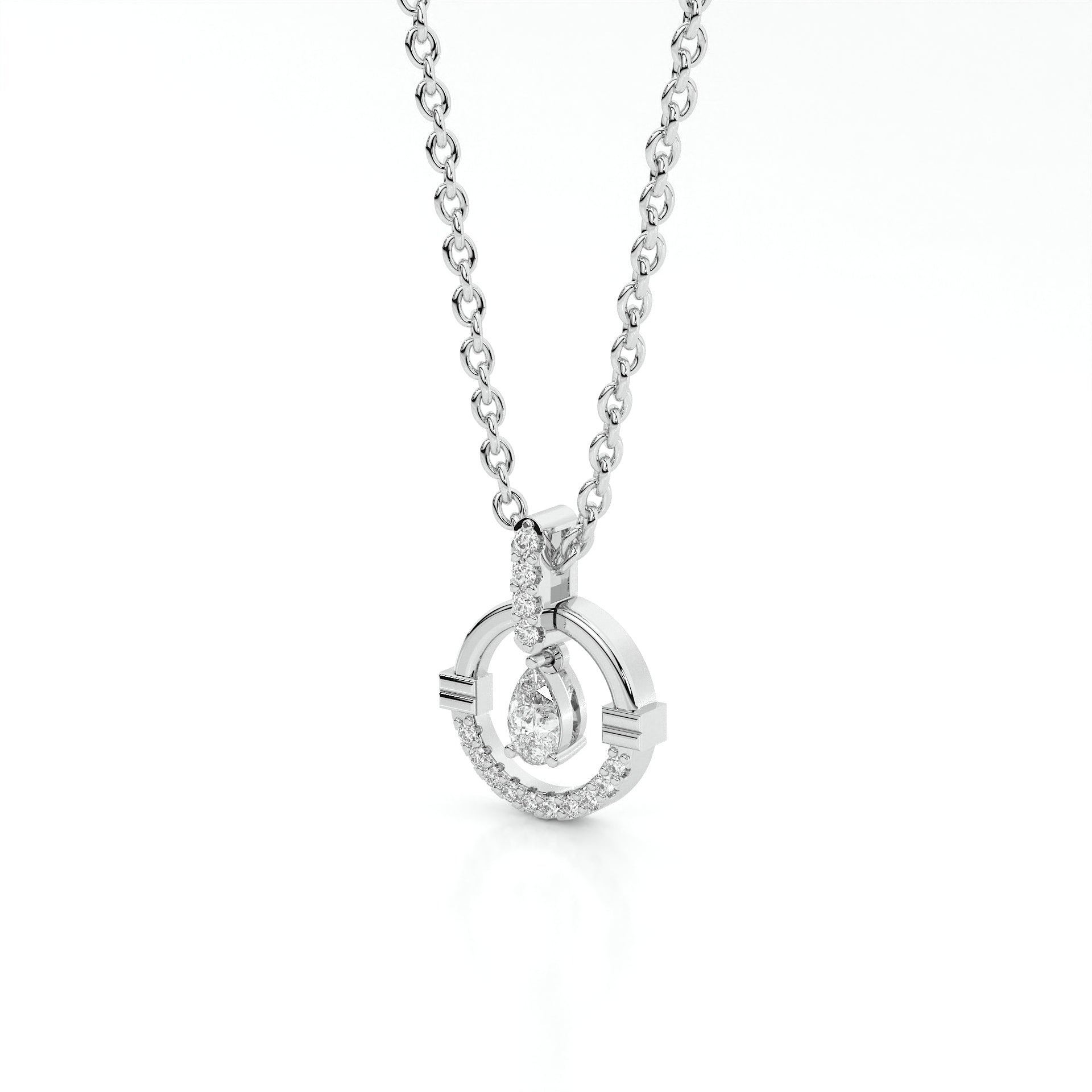 925 sterling silver Dancing Diamond Necklaces