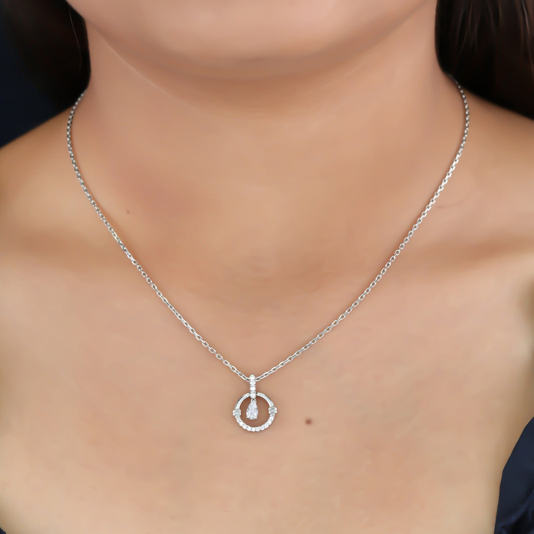 925 sterling silver Dancing Diamond Necklace