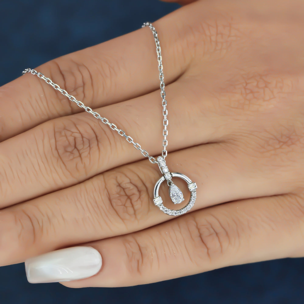 925 sterling silver Dancing Diamond Necklace