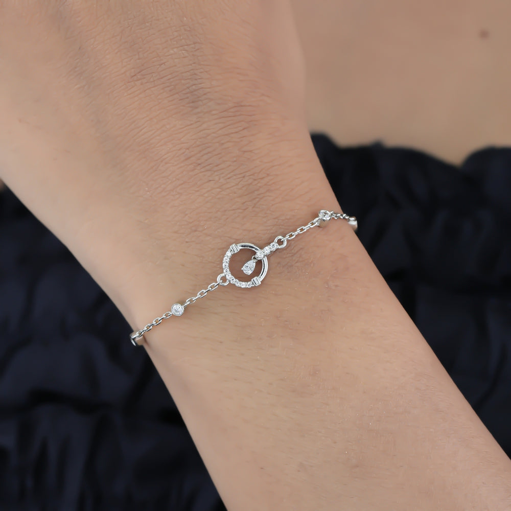 925 sterling silver Dancing Diamond Bracelet