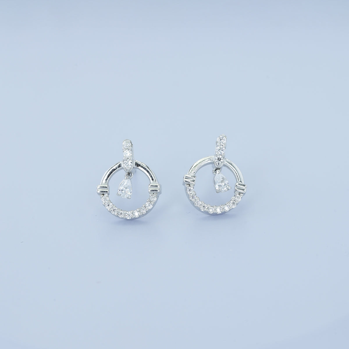 925 sterling silver Dancing Diamond Earrings