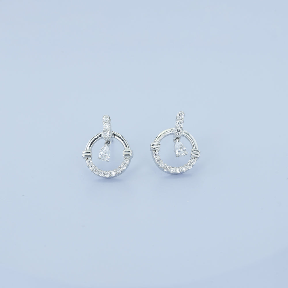925 sterling silver Dancing Diamond Earrings
