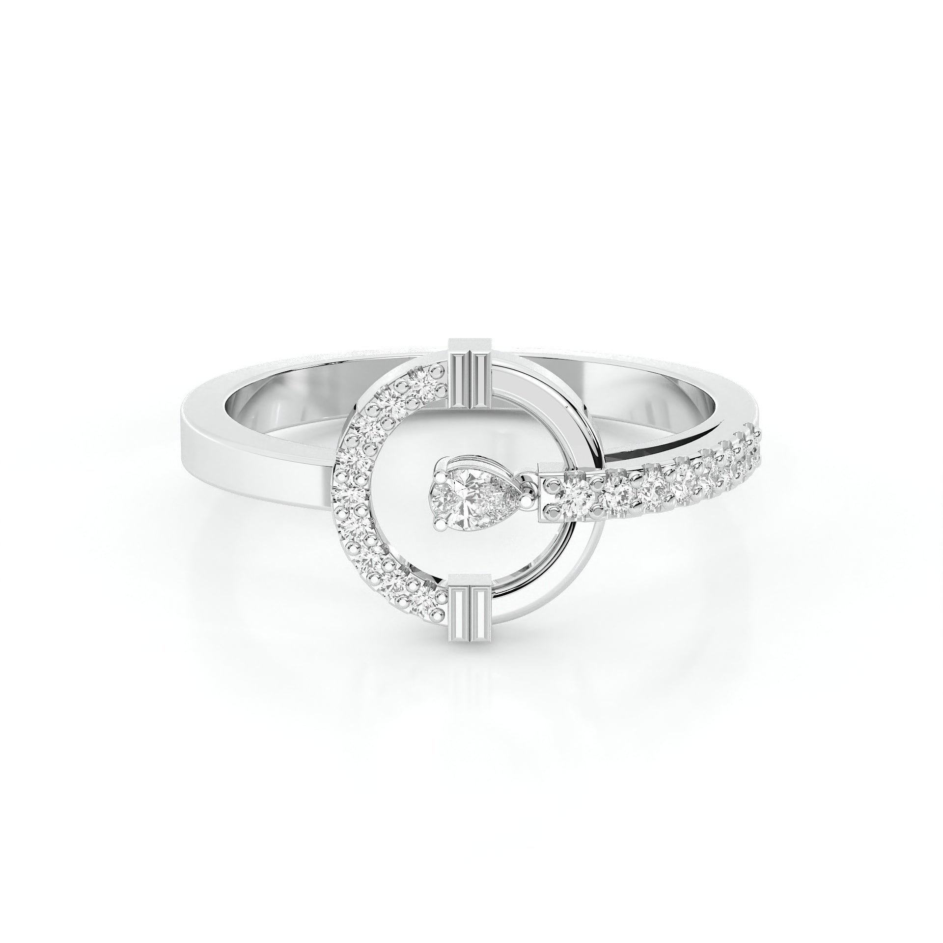 925 sterling silver Dancing Diamond Rings