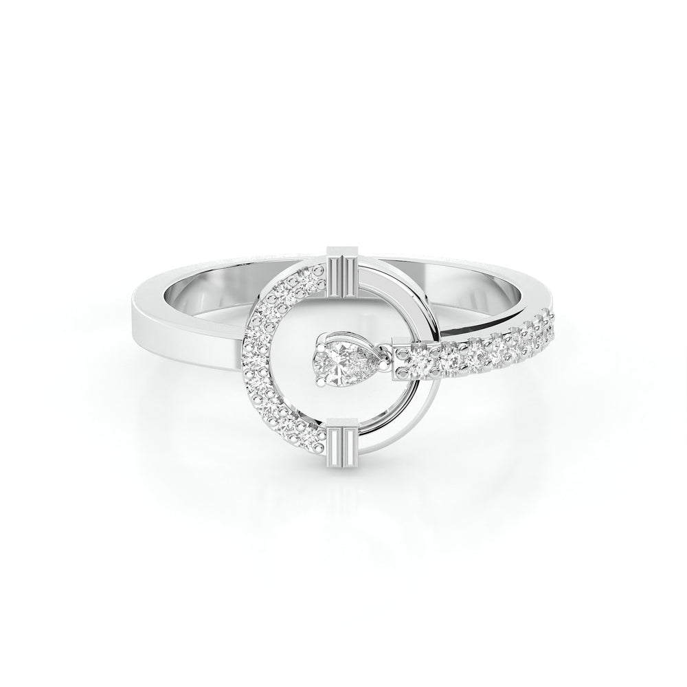 925 sterling silver Dancing Diamond Rings