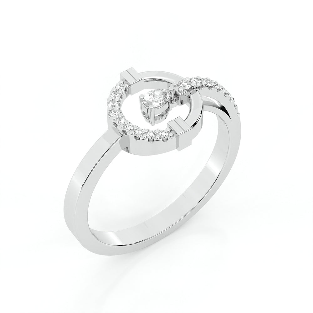 925 sterling silver Dancing Diamond Rings