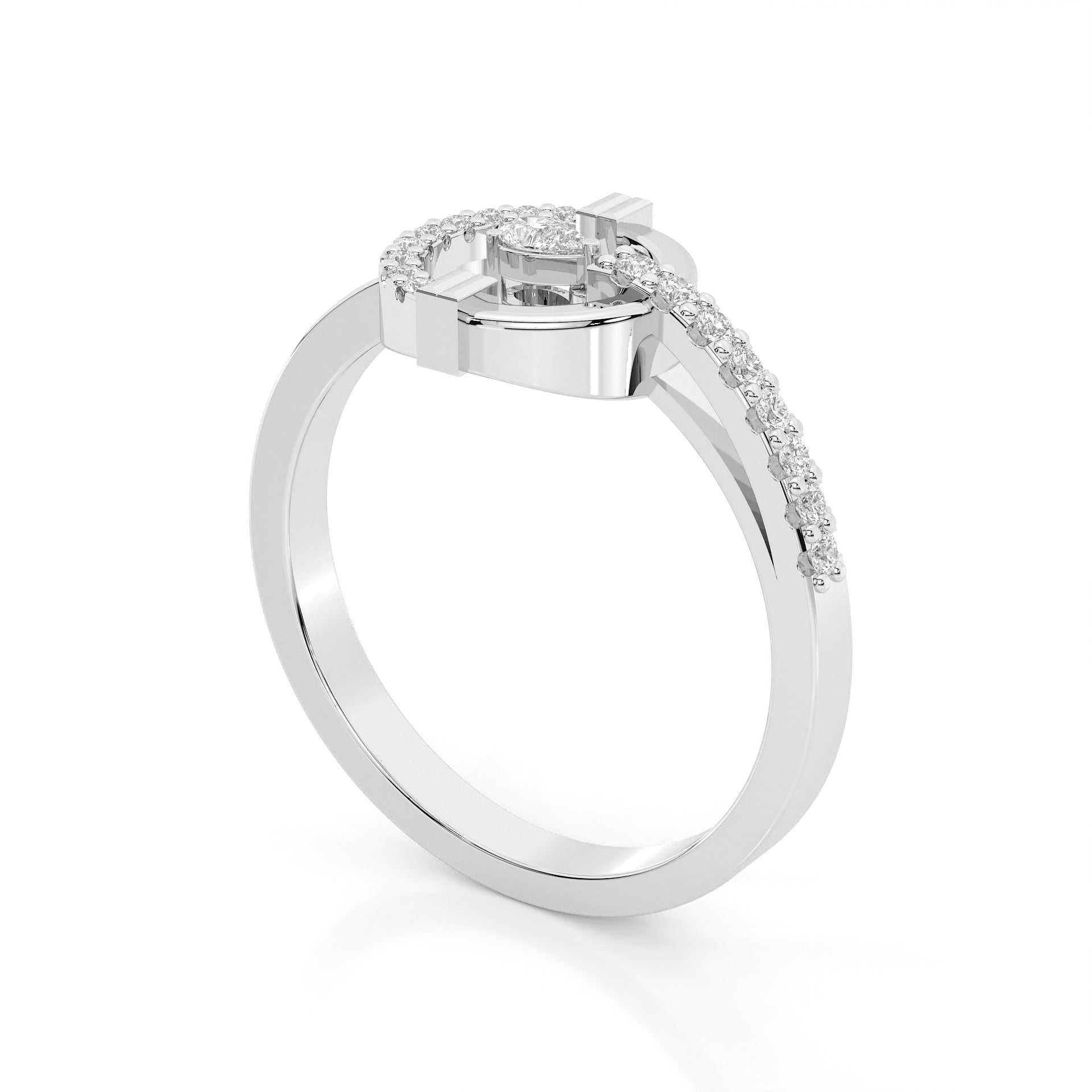 925 sterling silver Dancing Diamond Rings