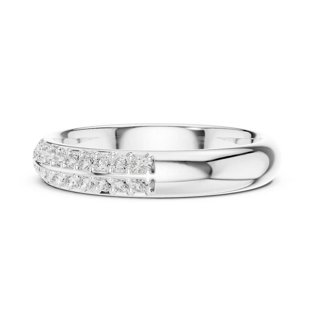 Double Row Pave Diamond Eternity Band