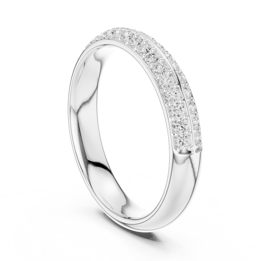Double Row Pave Diamond Eternity Band