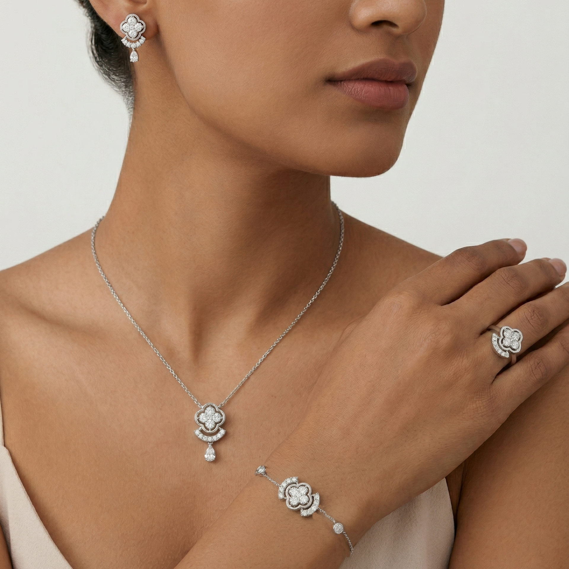925 sterling silver Drop set