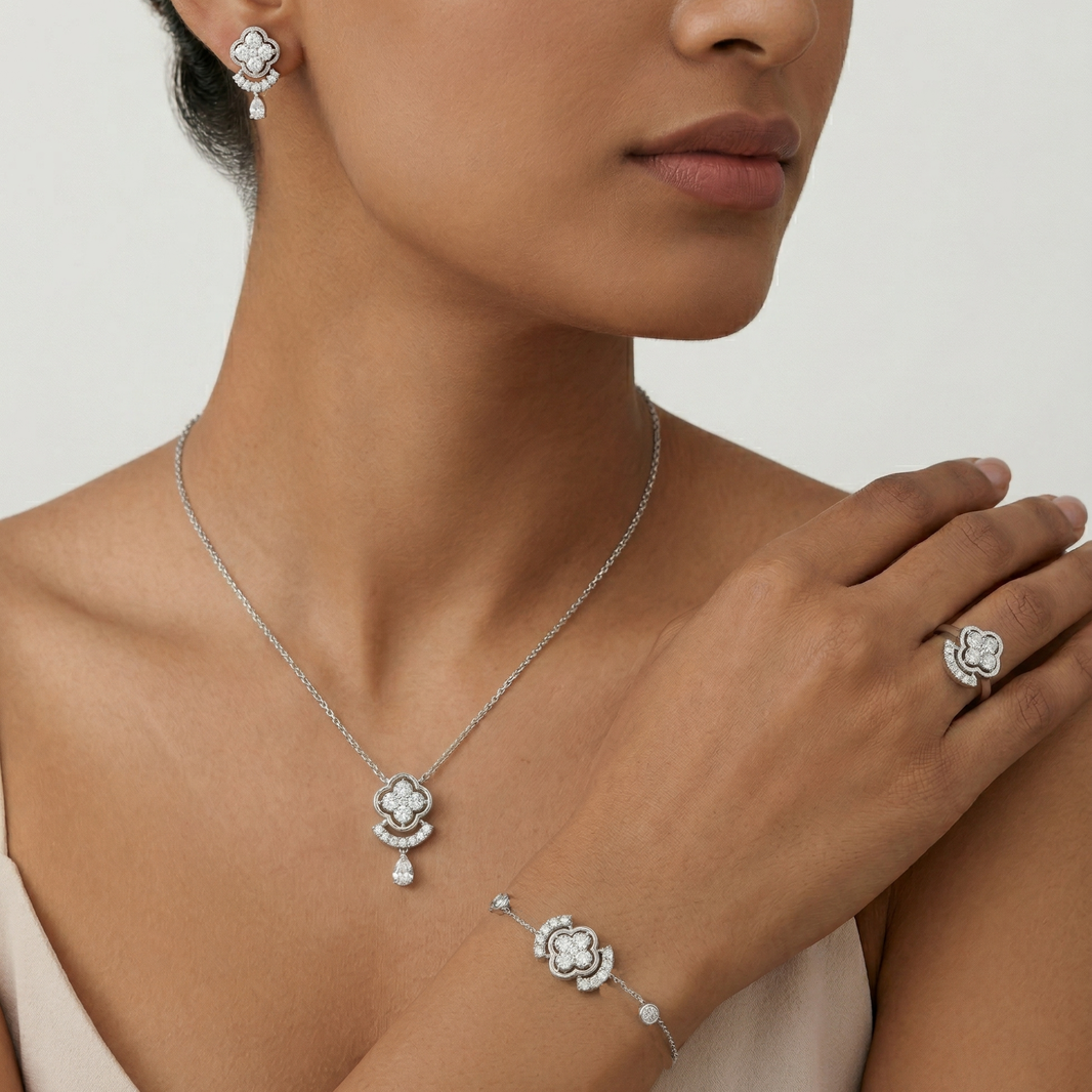 925 sterling silver Drop set