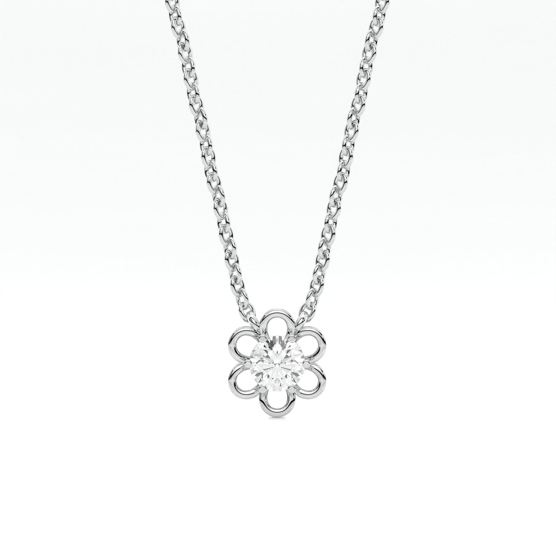 925 sterling silver Flower Stud Necklaces for women India