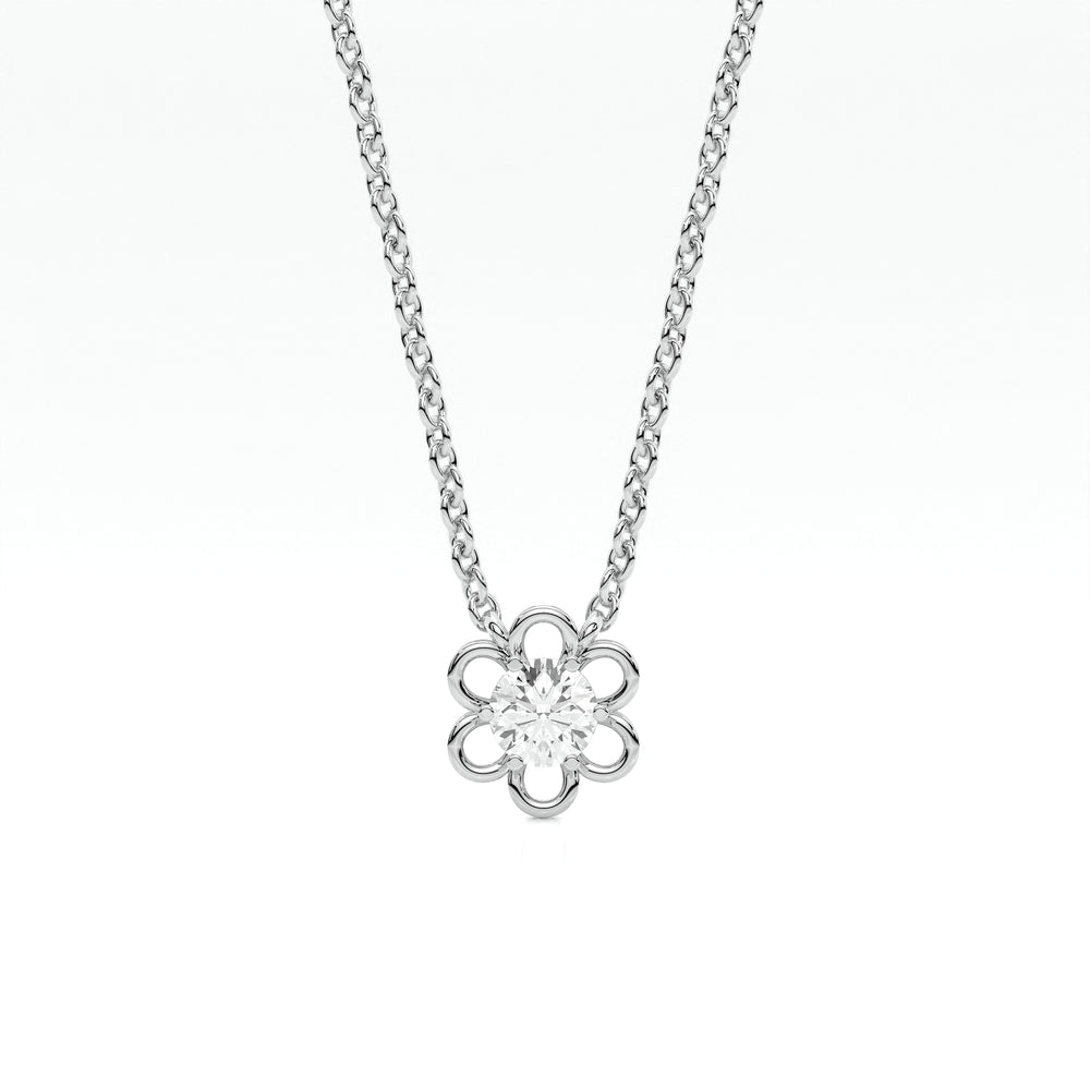 925 sterling silver Flower Stud Necklaces for women India