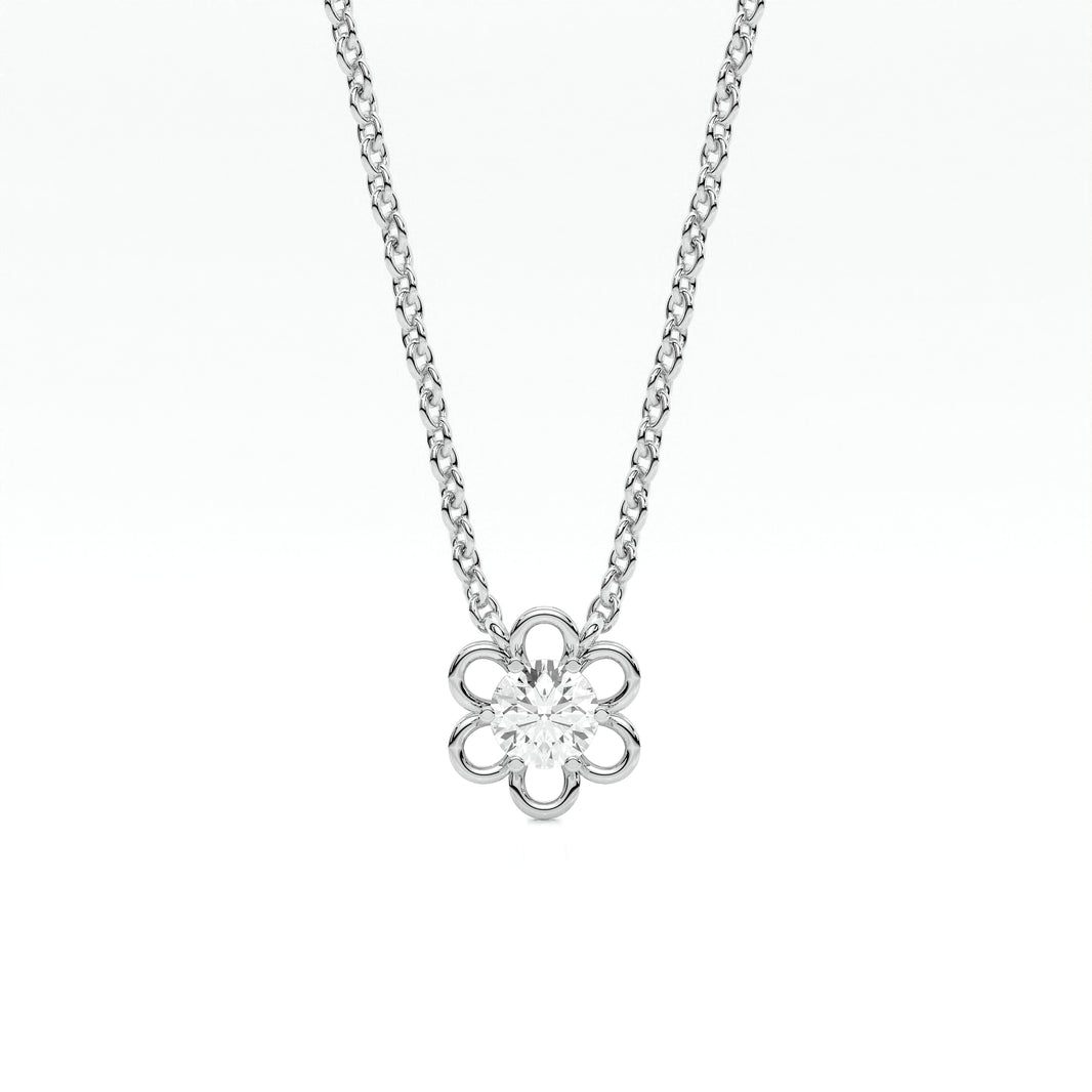 925 sterling silver Flower Stud Necklaces for women India
