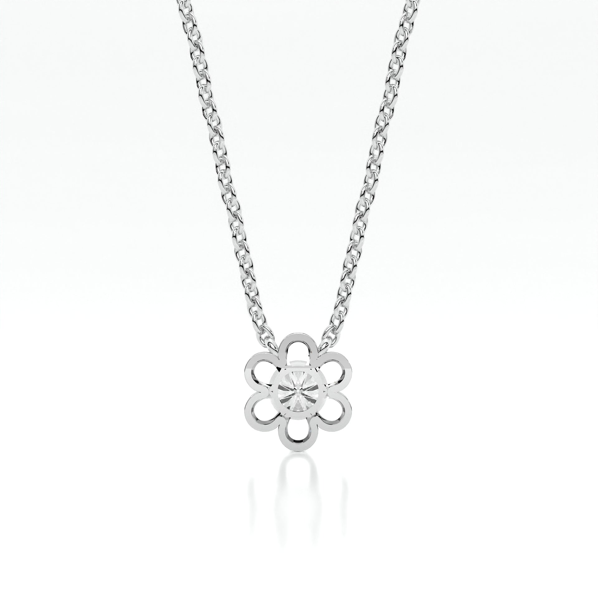 925 sterling silver Flower Stud Necklaces for women India