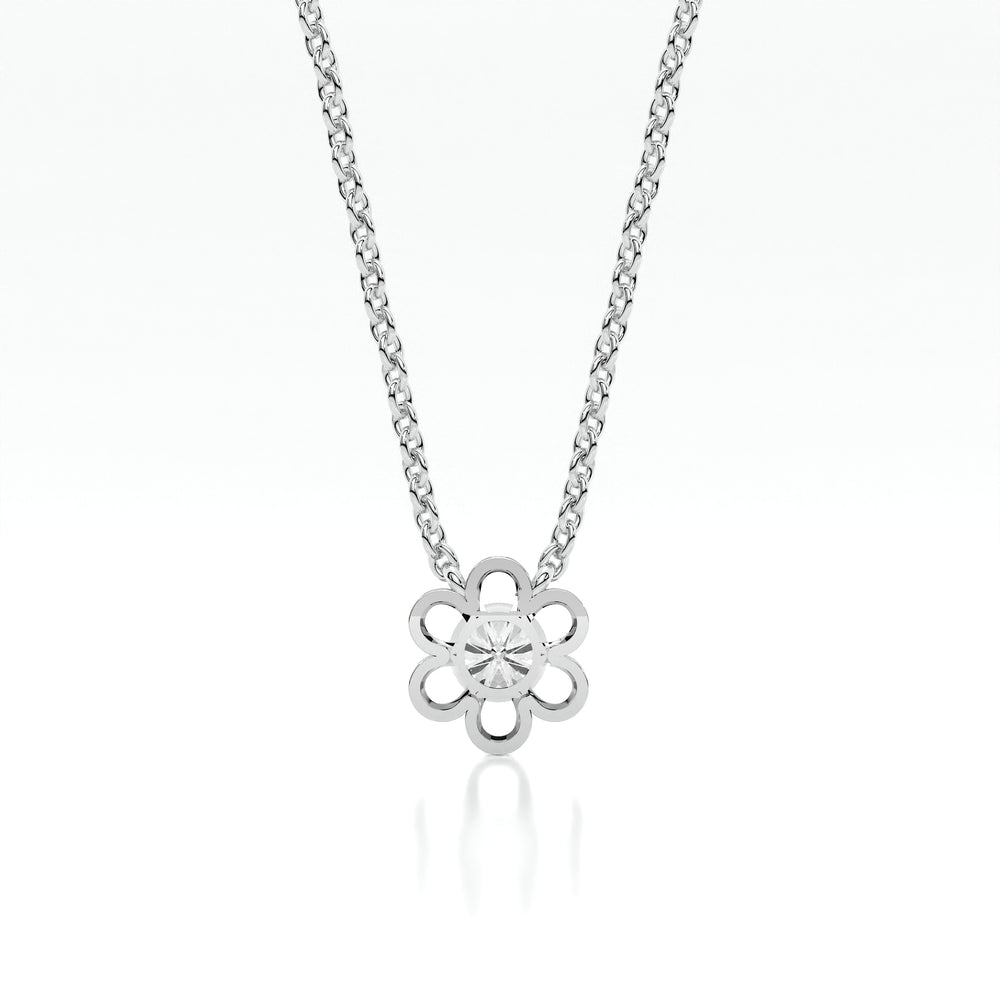 925 sterling silver Flower Stud Necklaces for women India