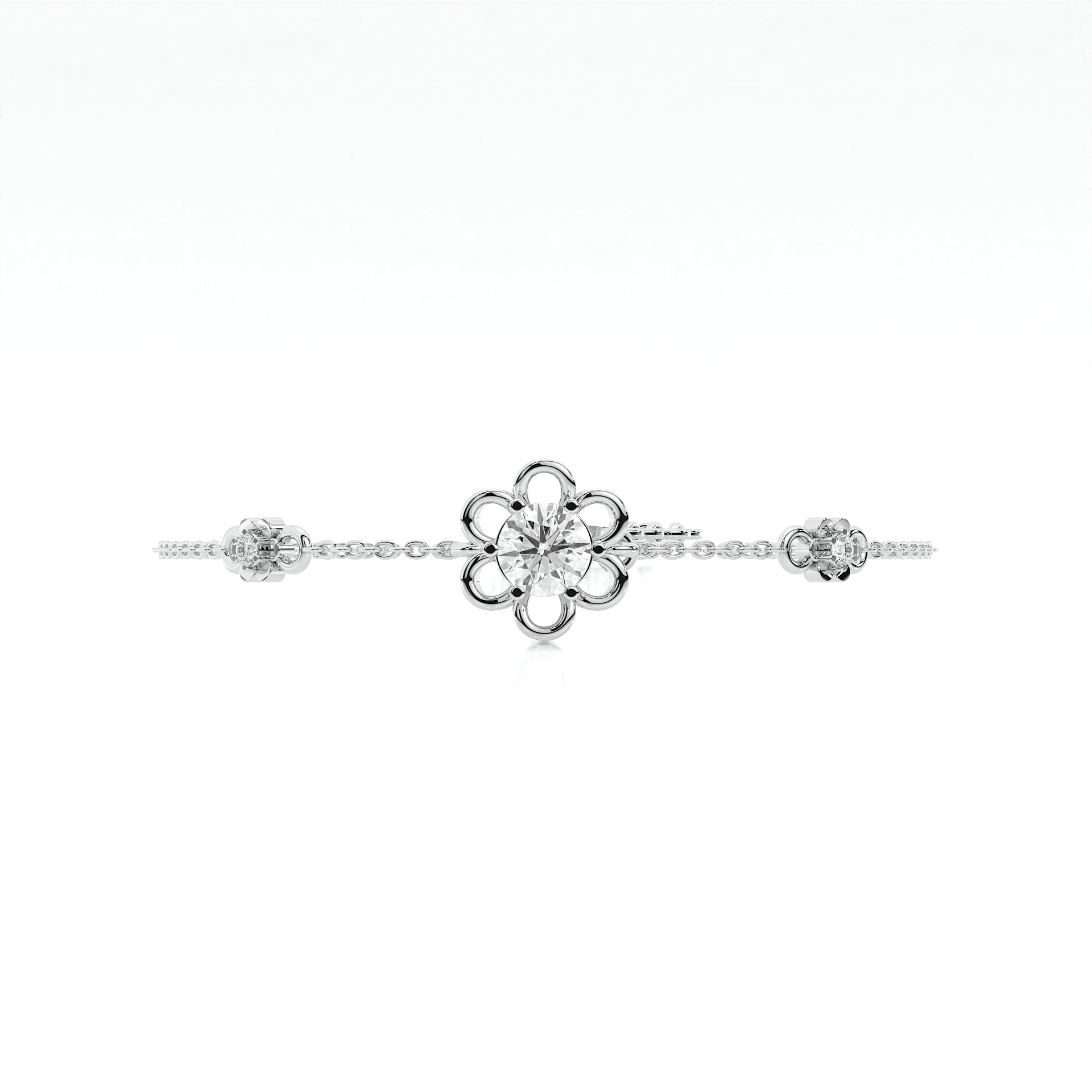 925 sterling silver flower stud bracelets for women India