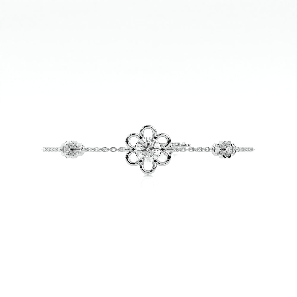 925 sterling silver flower stud bracelets for women India