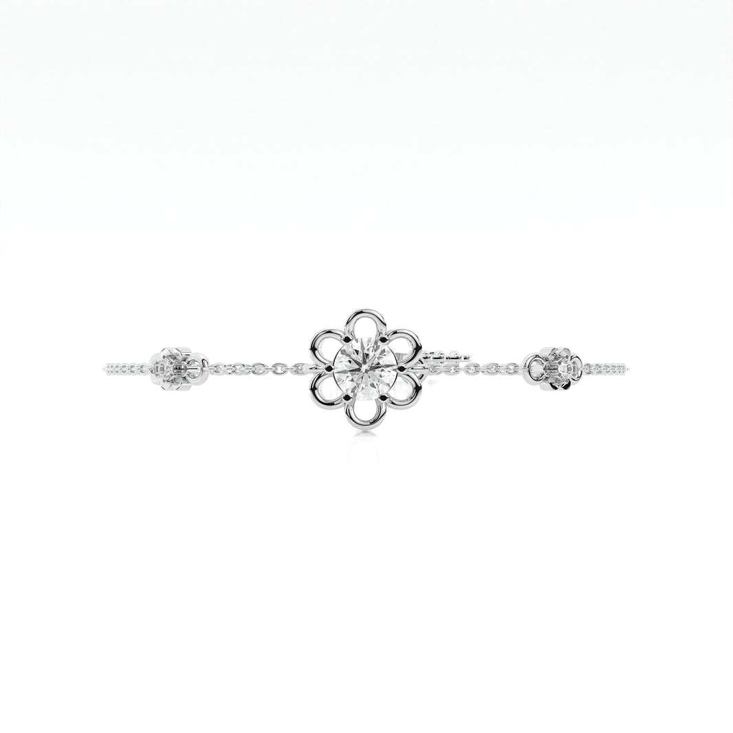 925 sterling silver flower stud bracelets for women India