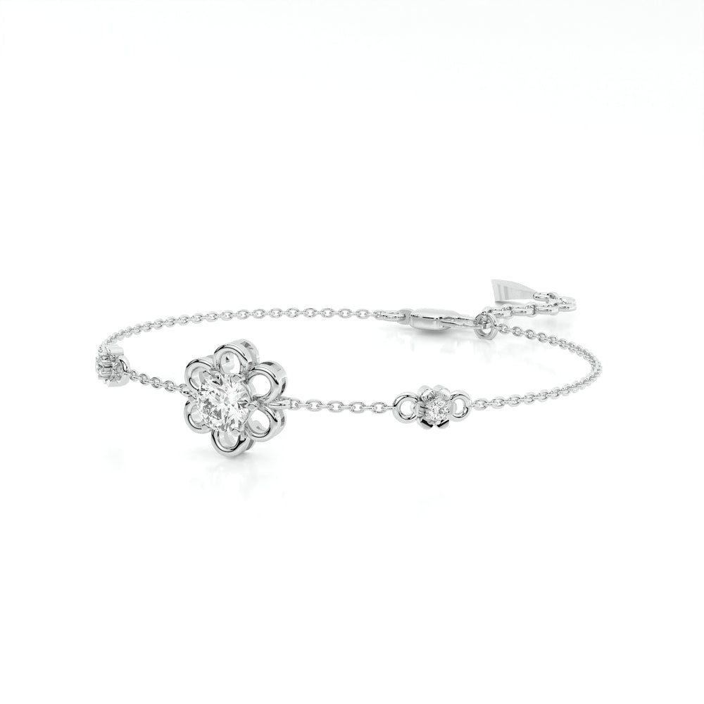 925 sterling silver flower stud bracelets for women India