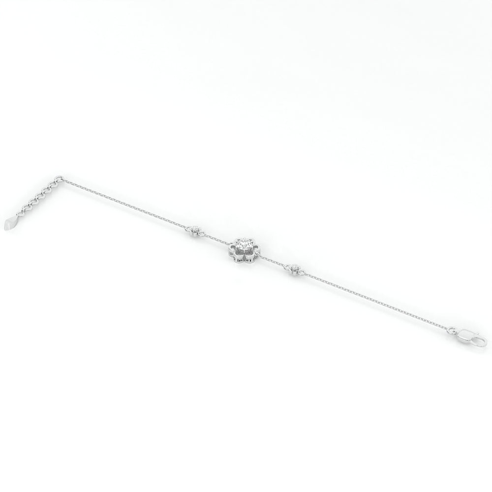 925 sterling silver flower stud bracelets for women India