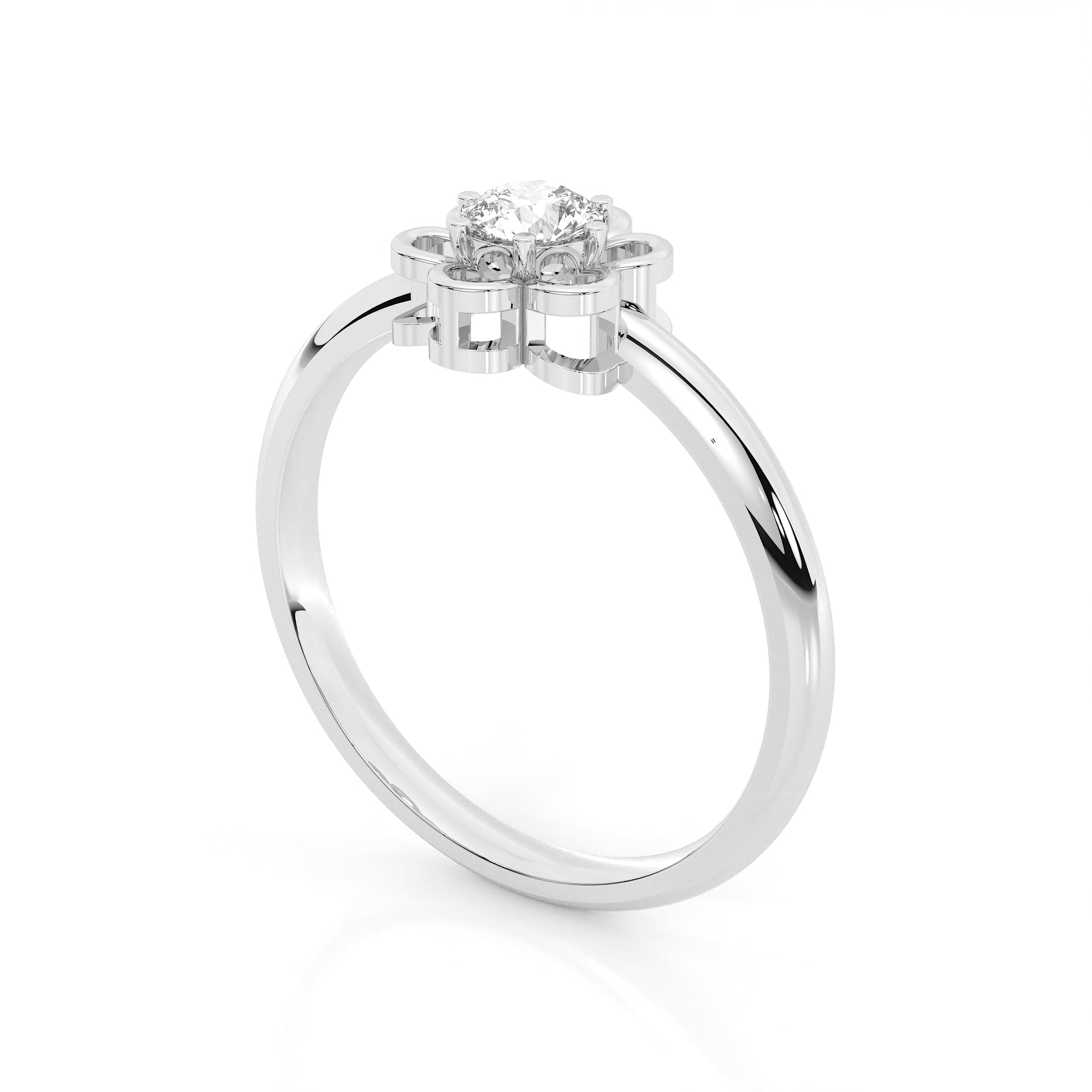 925 sterling silver Flower Stud Rings for women India