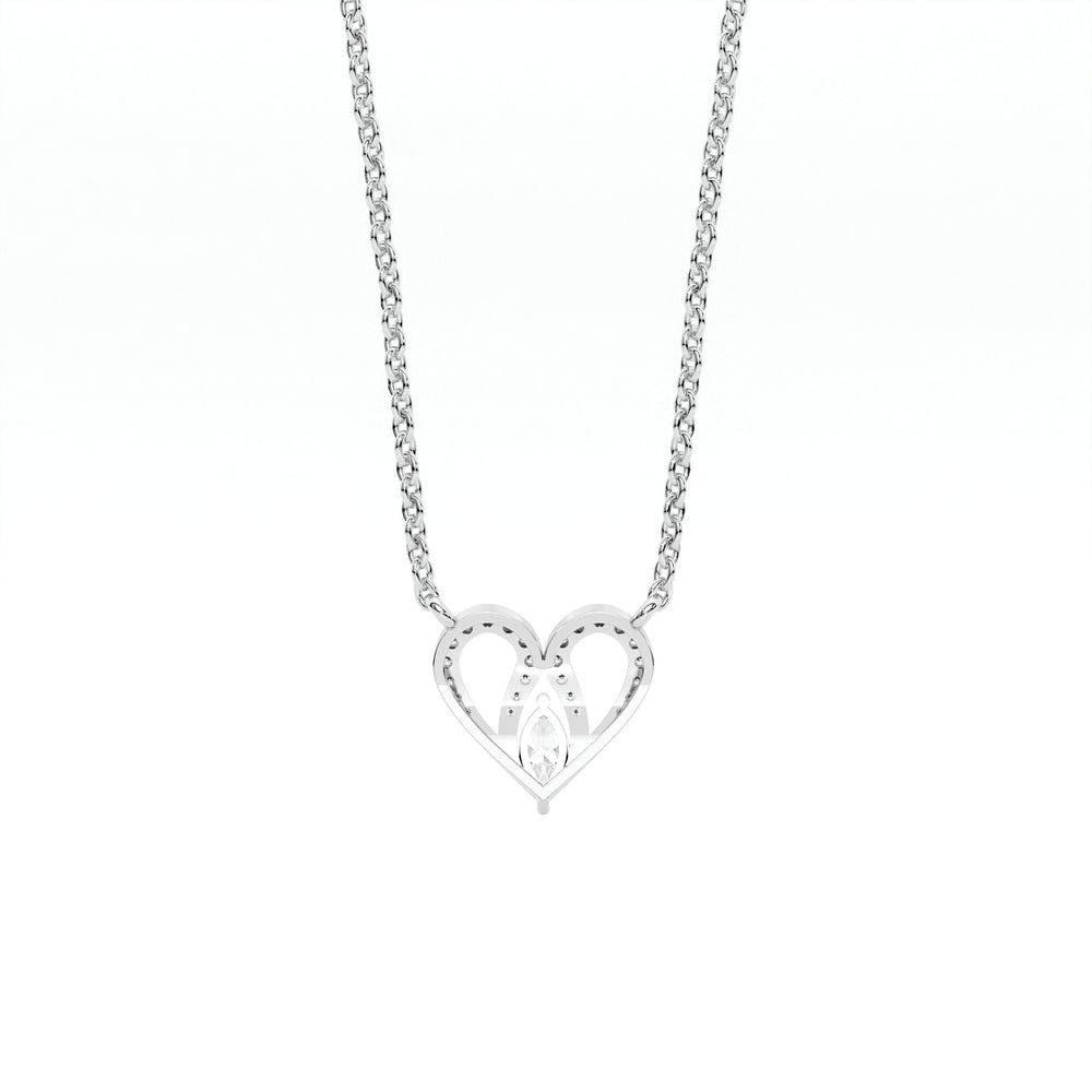 925 sterling Heart Diamond Necklaces
