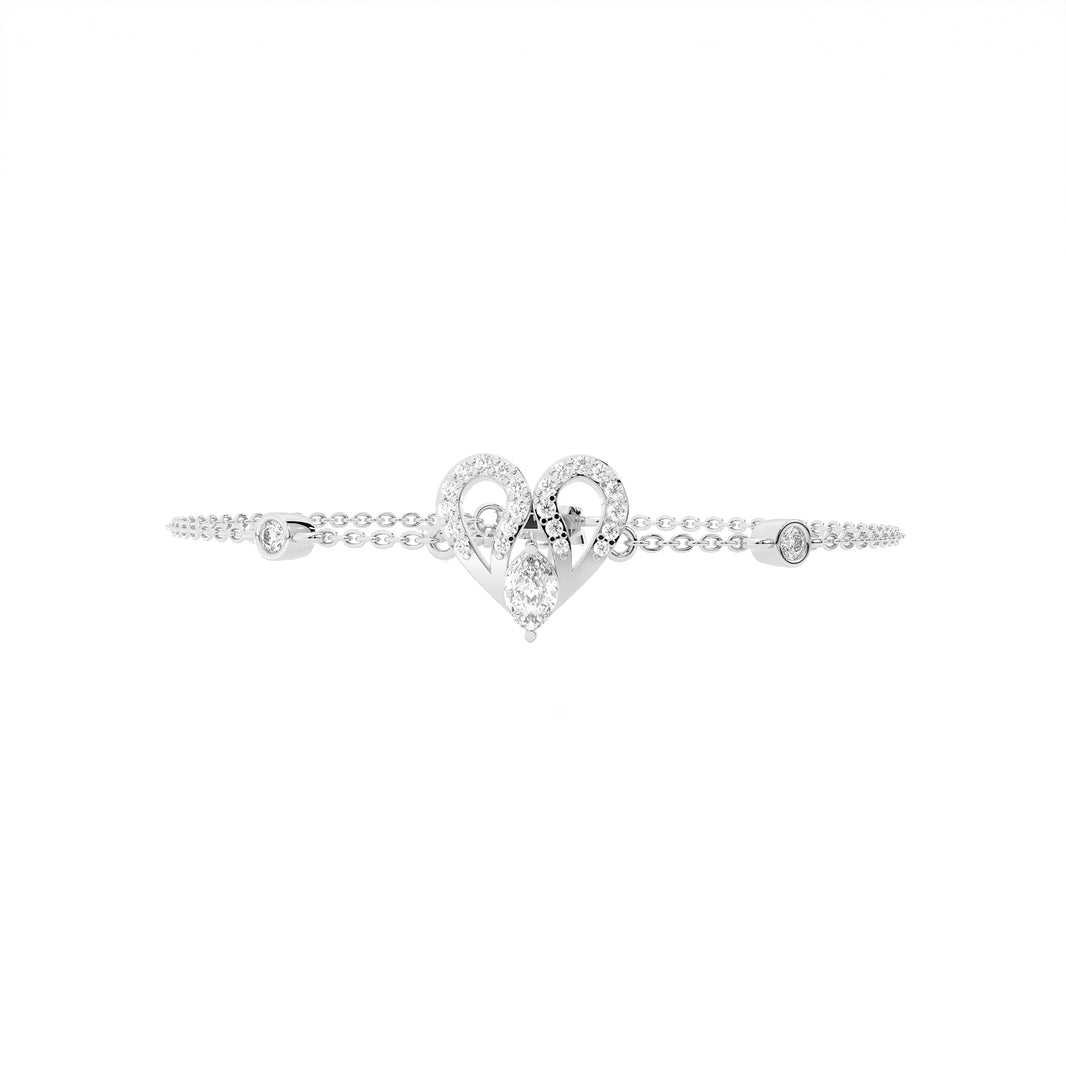 925 sterling Heart Diamond Bracelets