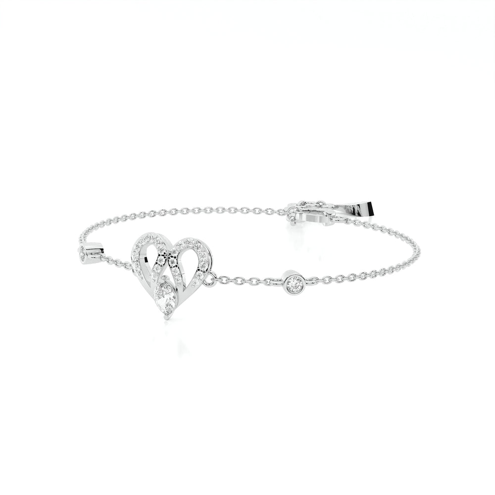 925 sterling Heart Diamond Bracelets