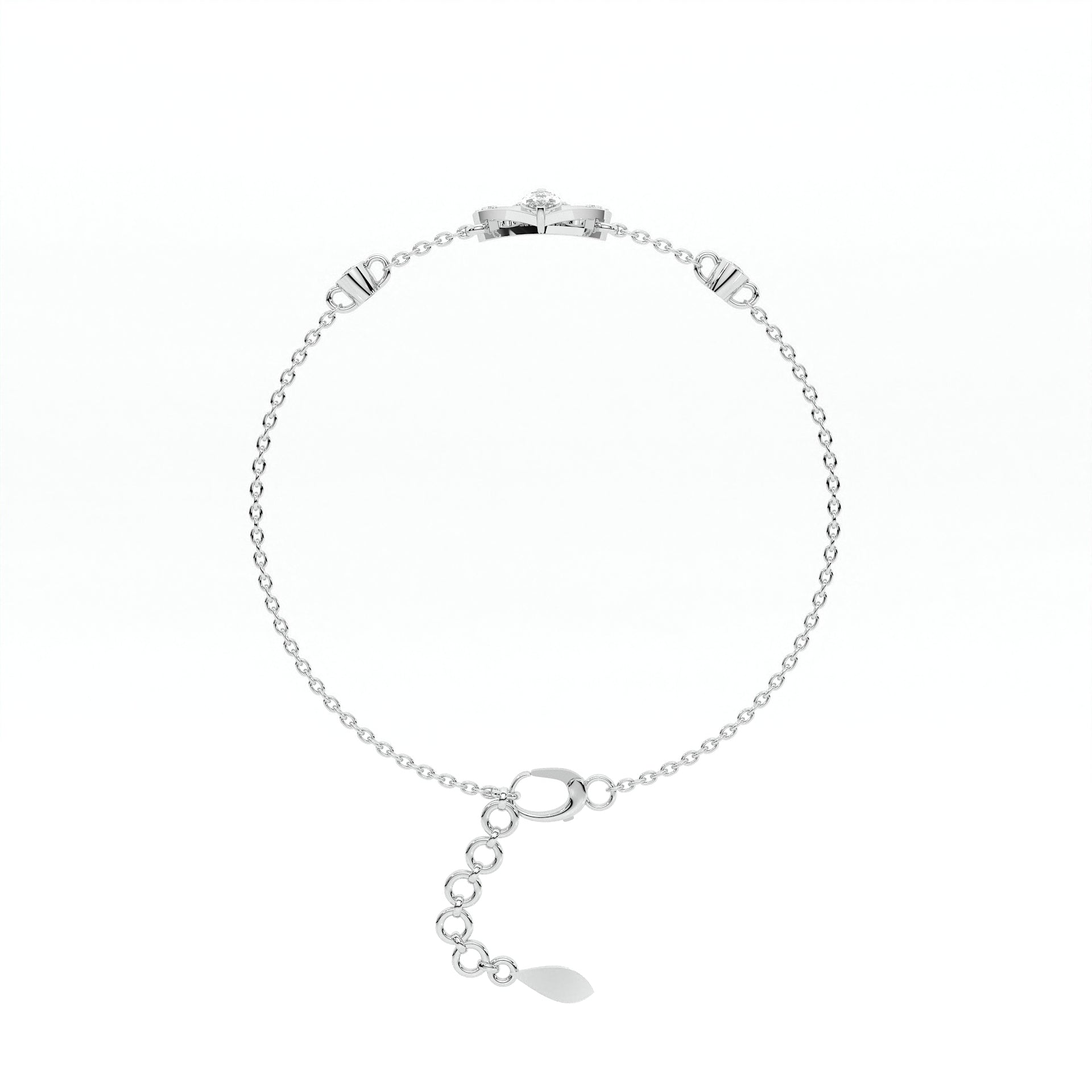 925 sterling Heart Diamond Bracelets