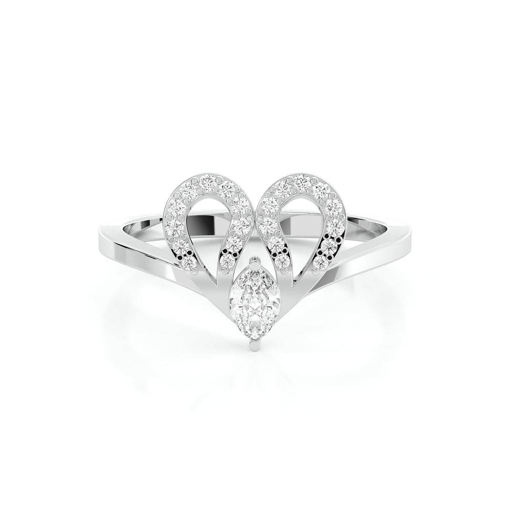 925 sterling Heart Diamond Rings