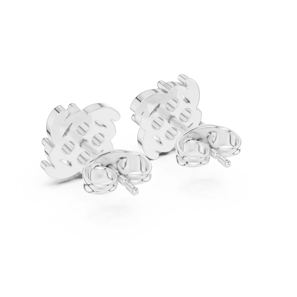 Knot stud earrings with sparkling stone centre detailing