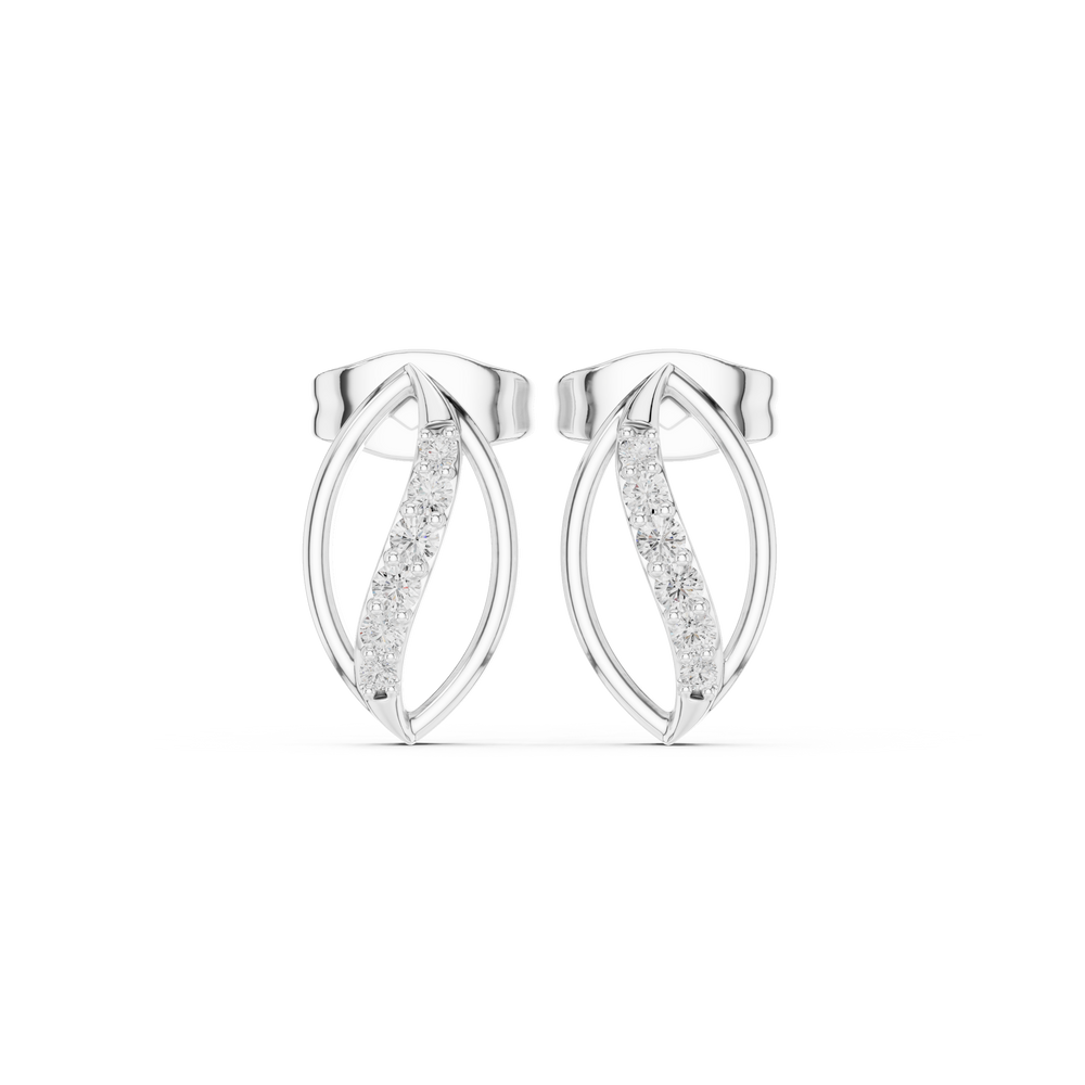 Marquise loop stud earrings for women