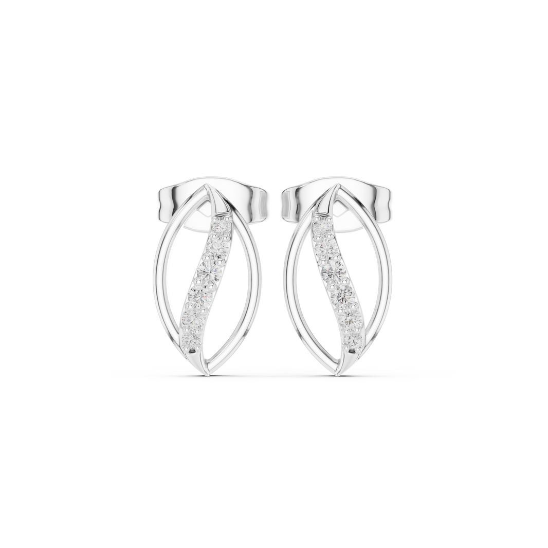 Marquise loop stud earrings for women