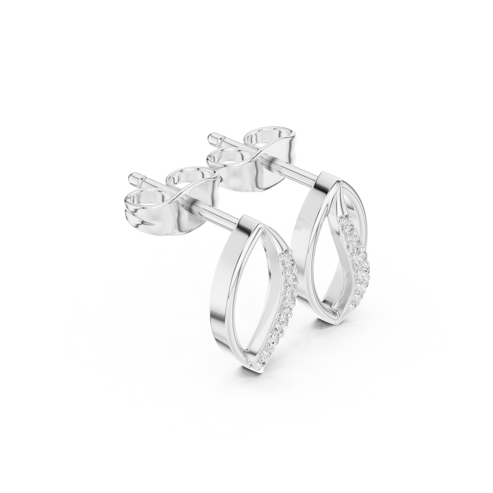 Marquise loop stud earrings for women