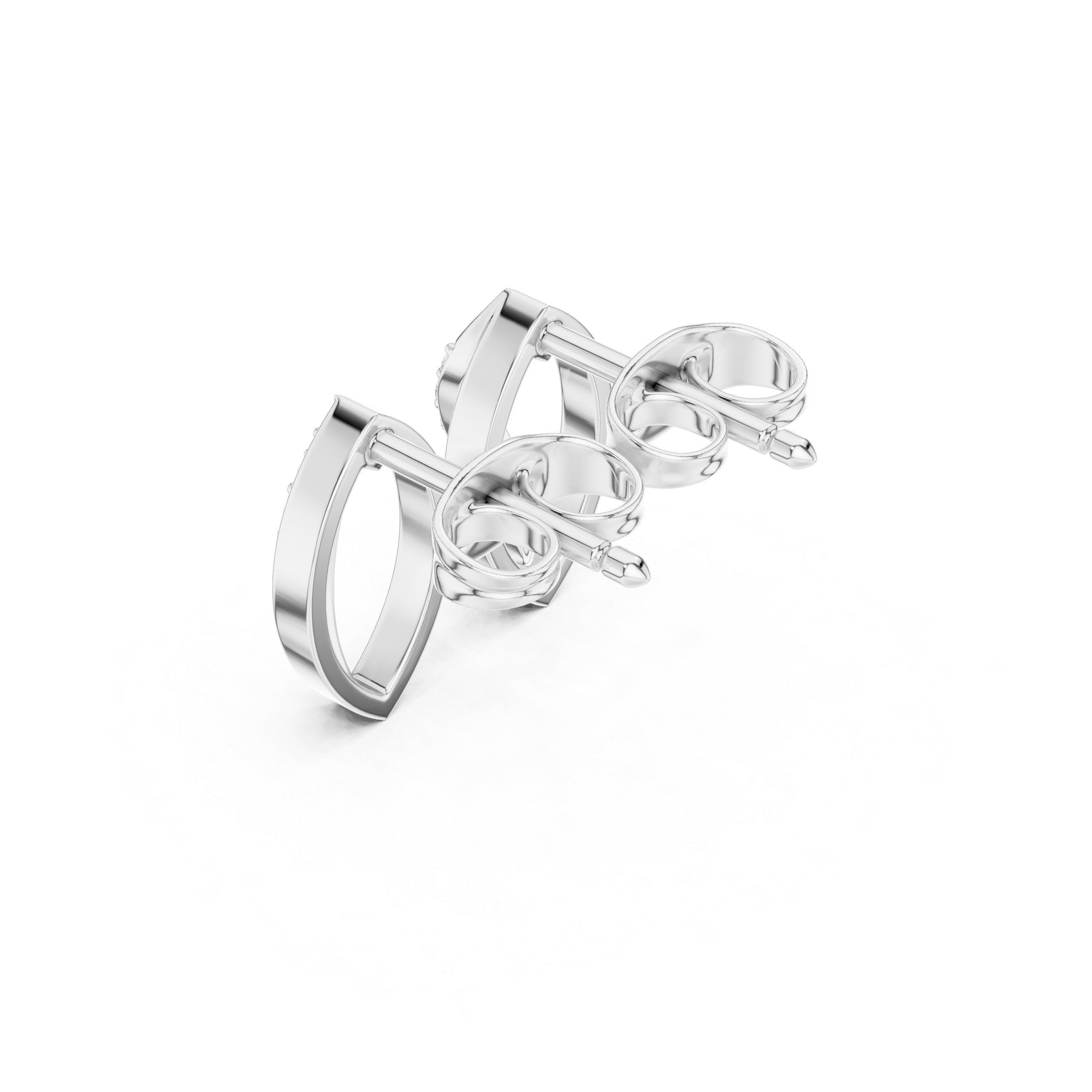Marquise loop stud earrings for women