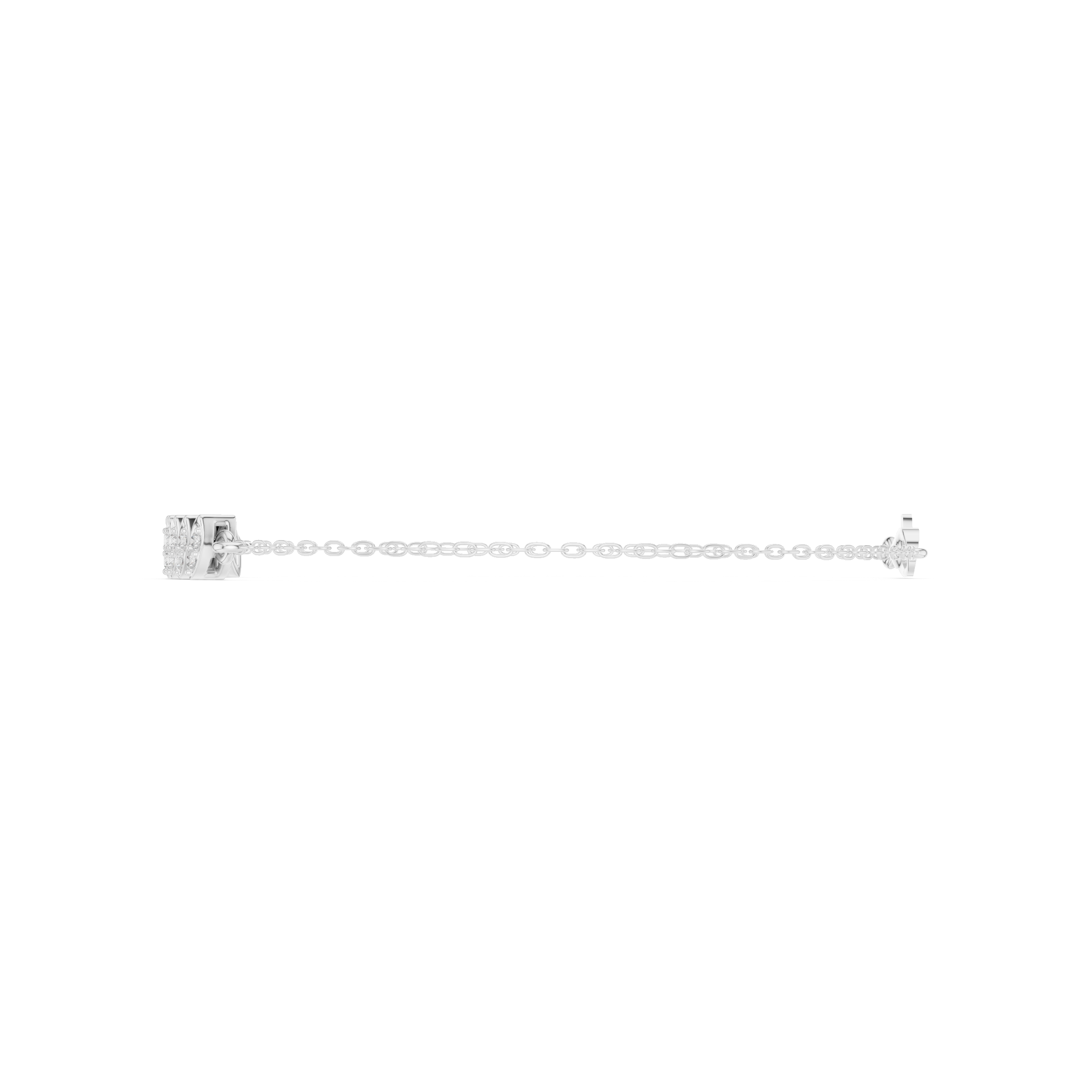 Marquise twist chain bracelet with graduated leaf motif centre detailing